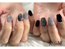 カヨイヤ(Kayoi屋)の雰囲気（Flashネイルとマグネットネイルのシックなデザインです♪¥7500）