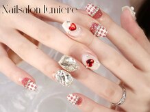 リュミエール(Lumiere)/千鳥柄ネイル