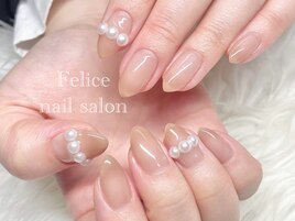 オフィス/艶/ベージュ/パール