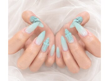 Eclat Nail【エクラネイル】長堀橋駅前店 フィルイン/長さだし/ワンホン/韓国ネイル/トレンド3Dクロムパーツ