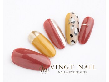 ヴァンネイル(VINGT NAIL nail&eye beauty)/秋のレオパードネイル