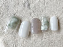 アイネイルズ 梅田店(I nails)/グリーン塗りかけサンド￥7200