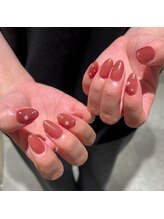 ビーカラフル 新宿店(BeColorful)/シンプルパールネイル