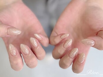 レーヴ(Reve.)/ワンカラー/キラキラネイル