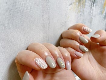 モグネイル(Mogunail)/11.12月定額A ニットネイル