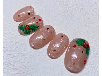 ラヴィネイル(La Vie Nail)/クリスマス/ピンク/ワンカラー