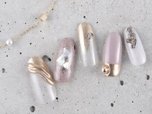 サンミーゴネイル 神戸店(Sunmego Nail)/シェル大人ミラーネイル