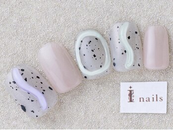 アイネイルズ 三宮店(I nails)/ぷっくりラインダルメシアン