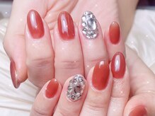 シーアンドビーネイル(C&B Nail)/ワンカラーとパーツ2本