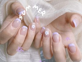 お花フレンチネイル♪錦糸町