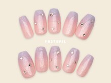 FAST NAIL 春日部店【パラジェル/ジェルネイル専門/定額/マグネット/フットネイル】/ブルーピンク/パーツ【12356】