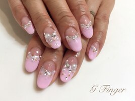 キラキラガーリーネイル