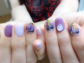 ニュアンス フラワー パープル