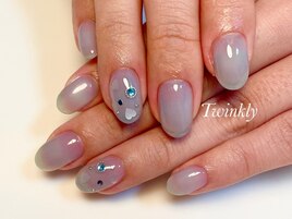 シンプルアートのシーズンネイル