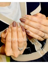 チヒロネイル/オフィス向きツイードネイル