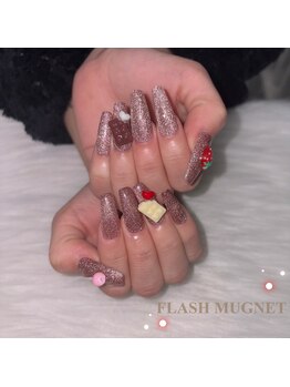 バレンタインネイル