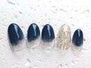 定額シンプルアート ネイビー