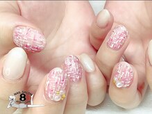 ネイルエイト 新百合ヶ丘(nail8)/春ピンクツイード♪オフ込み☆