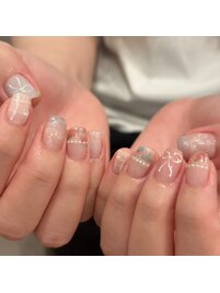 リボンニュアンスネイル