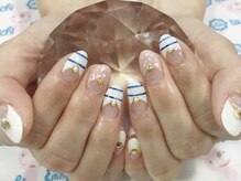 ネイルサロン 爪吉/大人ボーダーデザイン☆
