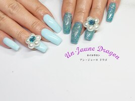 【自爪ネイル】パールフラワー