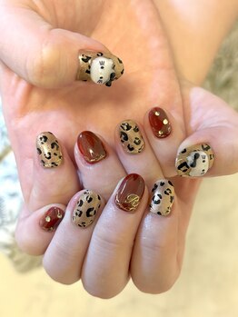 キューシーネイル 川崎(QcNail)/レオパードネイル