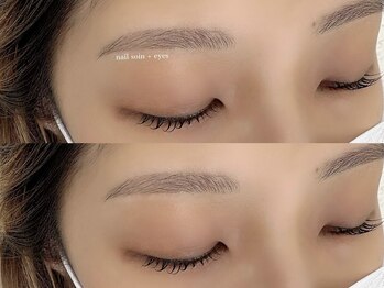 ネイルソワン フットアンドハンド(nail soin foot&hand)の写真/眉毛×まつ毛で朝のメイクは10分時短！眉毛を整えて、憧れの美眉へ★まつ毛パーマと同時施術でタイパも◎