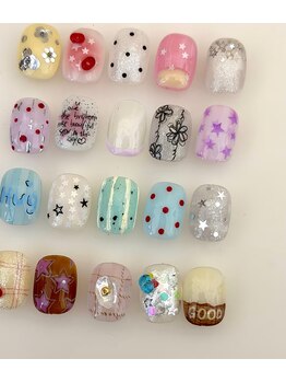 エンヤ ネイル(Enya Nail)の写真/トレンドデザインが選べる定額コース☆予算オーバーの心配なしで、毎月変わる可愛いアートを満喫できる♪