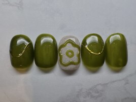 シンプルお花ネイル