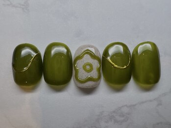 サイン(sin.)/シンプルお花ネイル