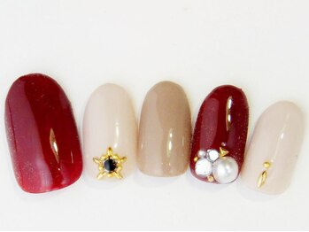 ネイルサロン ドレリッチ 大宮店(drerich)/ボルドーグレージュシンプル