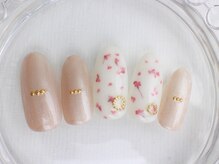 ネイルサロン あかねいろ/秋冬フラワー　押し花