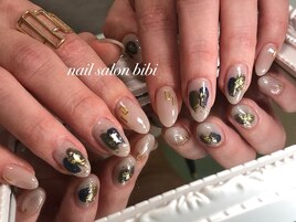 シンプルネイル塗りかけネイル