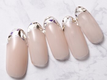 モンスリール 麻布十番(Mon Sourire)/人気☆ガラスフレンチネイル