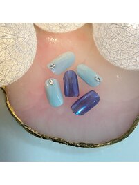 定額¥5500 ミラーネイル
