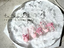 テテネイル(tete.nail)/手作りリボン×ワンホンネイル