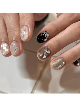 カミナネイル(KAMINA.nail)/black&white