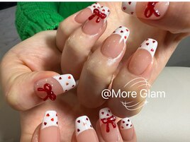 春/フレンチ/ハートホログラム