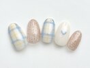 チェック　色えんぴつ　ライン