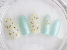 ネイルサロン あかねいろ/春夏　フラワー　押し花