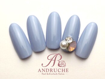 アンドルーチェ なんばパークス店(ANDRUCHE)/アイスブルーネイル☆夏ネイル