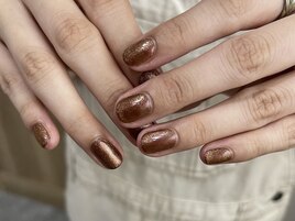 うるうる秋色マグネットネイル