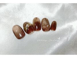 リボンのブラウンマグネット