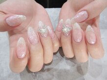 ネイルサロン キラップ(Nail Salon KiLAP)/きらきらホワイトラメ￥7700