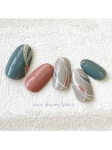 ネイルサロン クイル(QUILL)/３月スモーキーカラー（１）