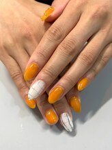 ザ バームシックス 銀座三丁目店(THE BALM six)/オレンジネイル/秋デザイン
