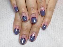 グレー真っすぐフレンチ