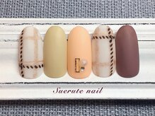 スエルテ ネイルサロン 北千住店/マットなチェックネイル¥8000