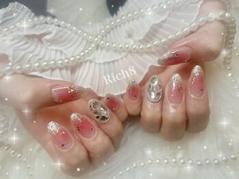 ネイルアンドまつげエクステ リッチエイト 原宿店(Rich8)/定額☆チーク埋め尽くしネイル