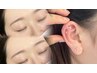 耳つぼジュエリー14粒　×  美眉スタイリング間引きカット込み